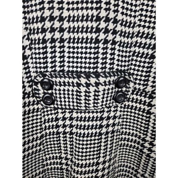 IZ Byer California Women Black White Houndstooth Double Breasted Peacoat Size‎ L - Picture 6 of 8